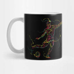 abstract soccer player illustration Mug